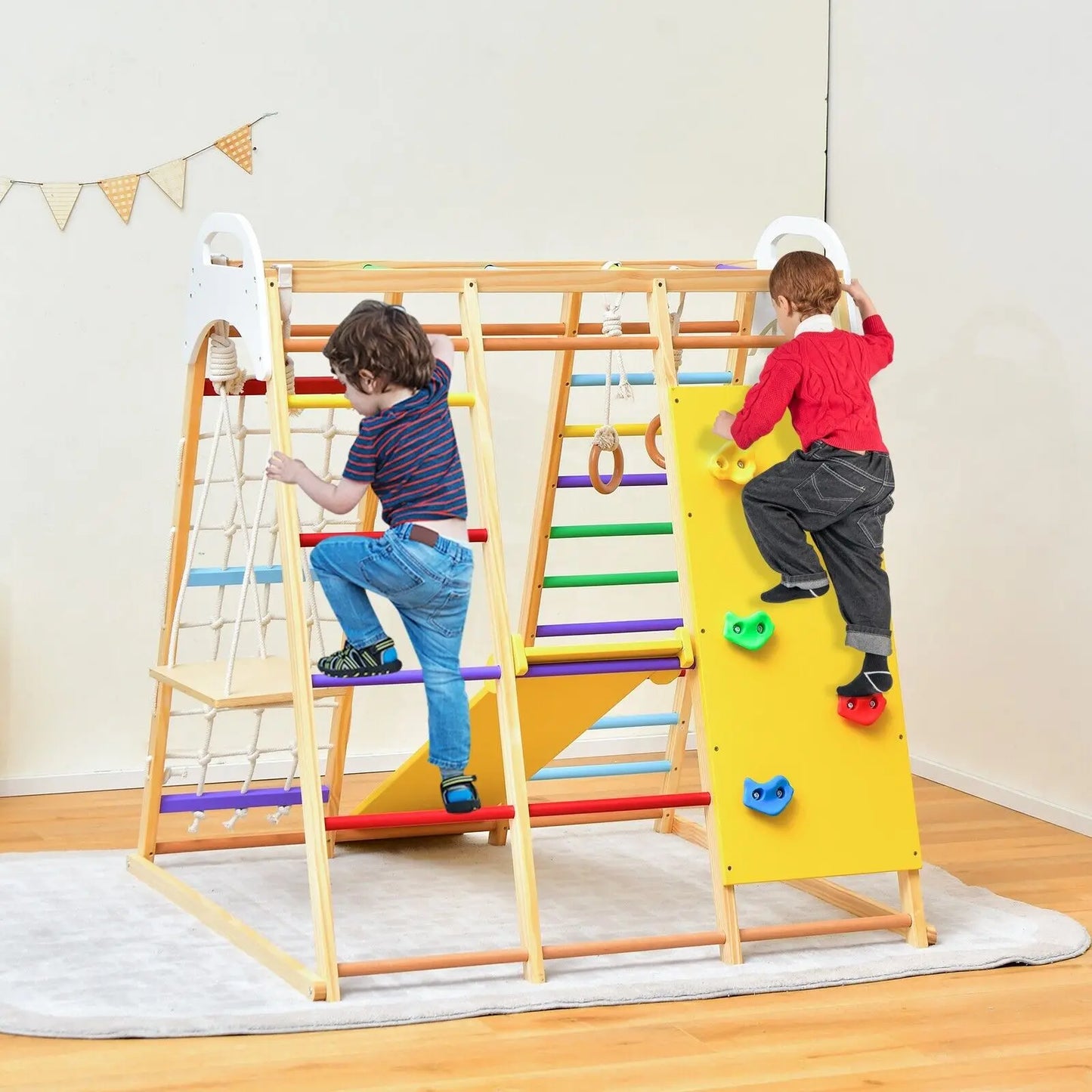 DORTALA 8-in-1 Kids Jungle Gym Playset