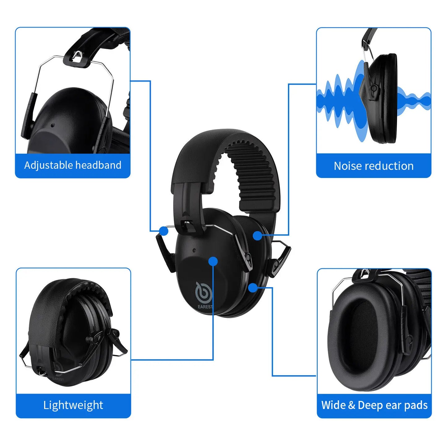EAREST Foldable Ear Defenders- Suitable for almost everyone
