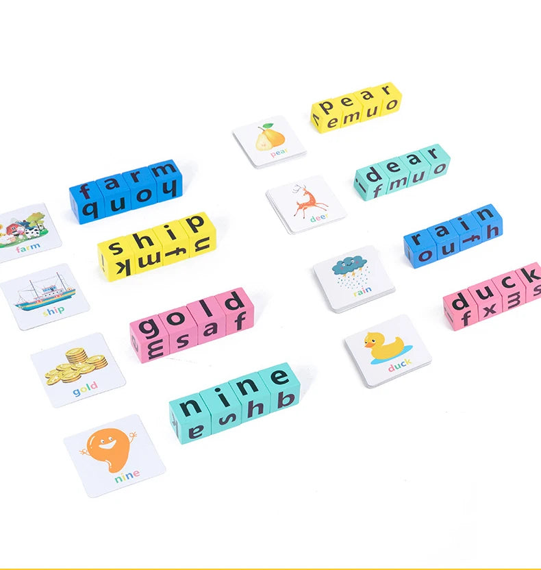 Wooden Word Spelling Game – 1 Set