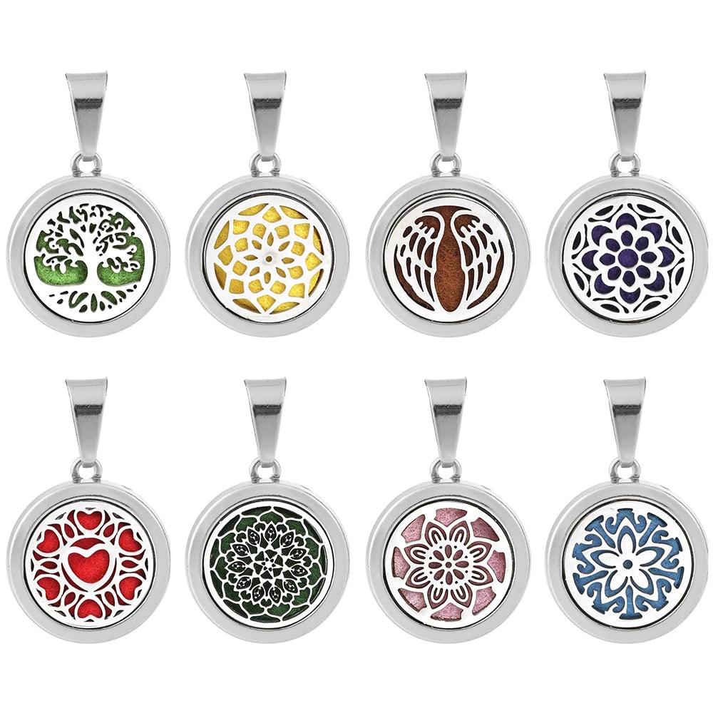 Aromatherapy pendant necklace designed for essential oil diffusion, providing discreet sensory support and calming regulation