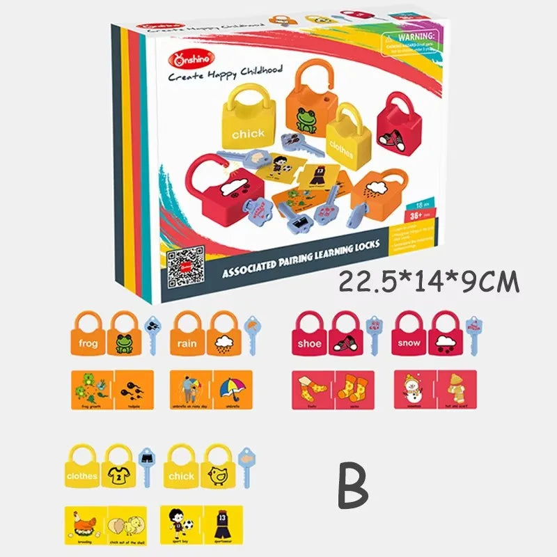 Alphanumeric pairing to unlock educational toys