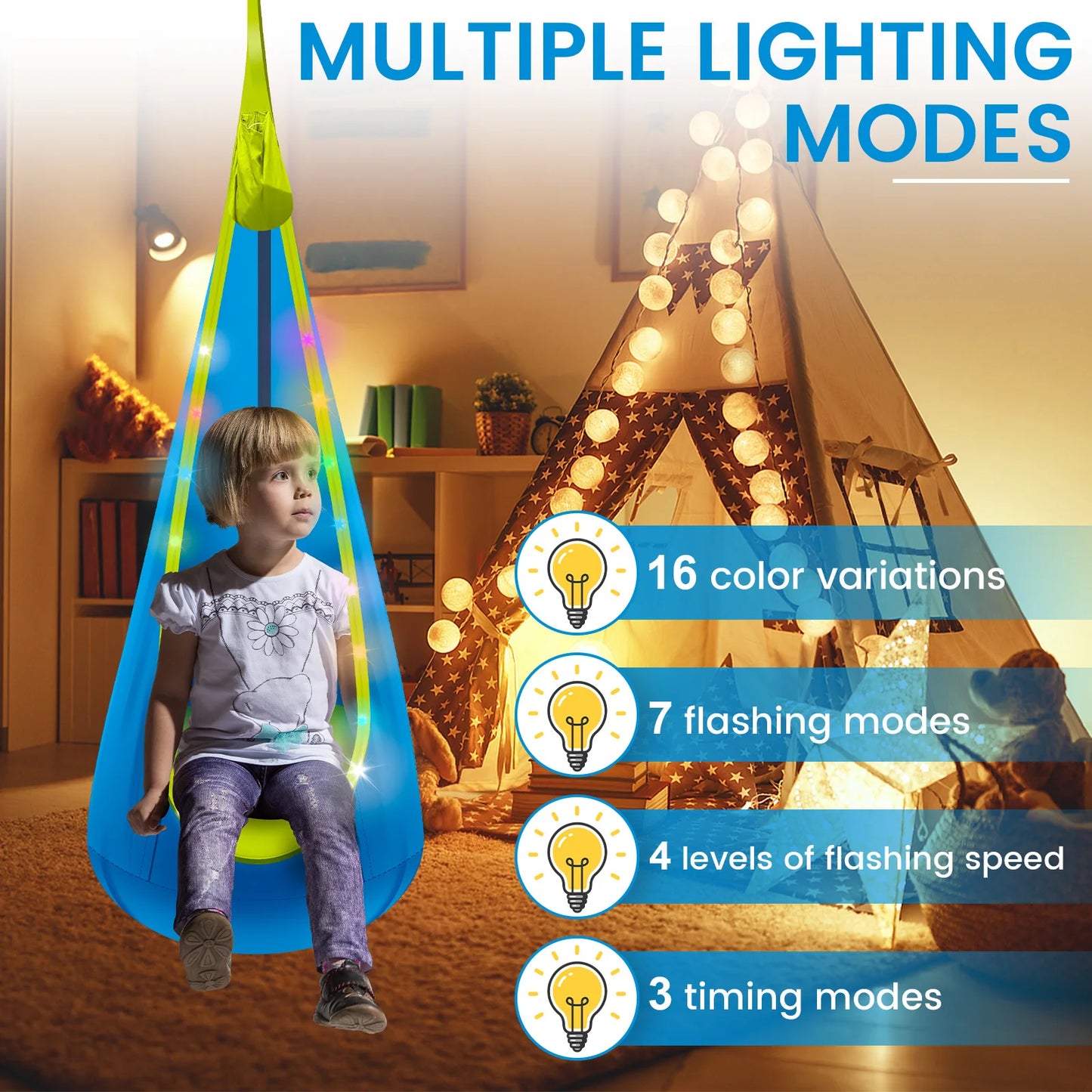 Pod Swing Seat With LED Light