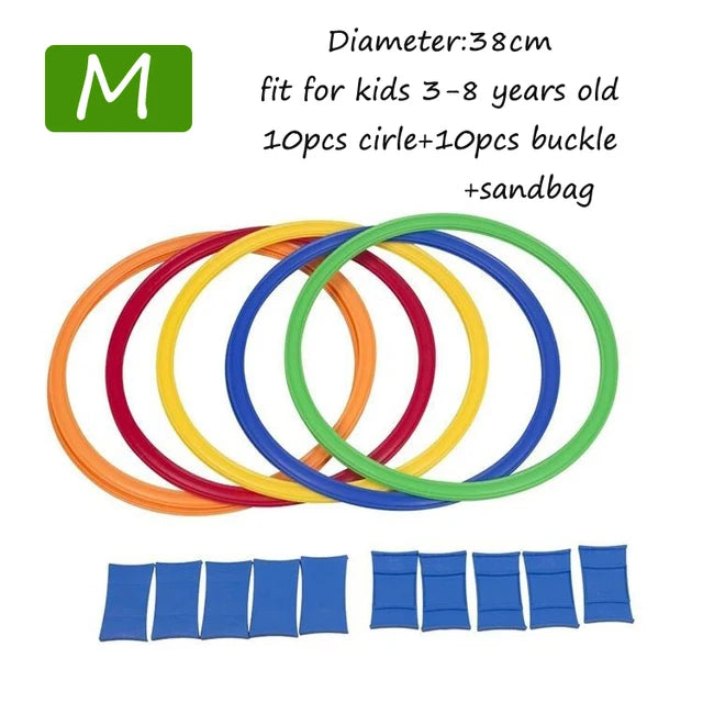 5/10pcs Hopscotch Ring Game