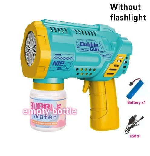 Automatic Bubble Machine Gun Toy With LED Flashlight