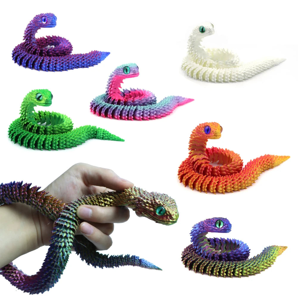 3D Printed Snake Eggs Ornament – Interlocked Desk Sculpture for Visual & Tactile Curiosity