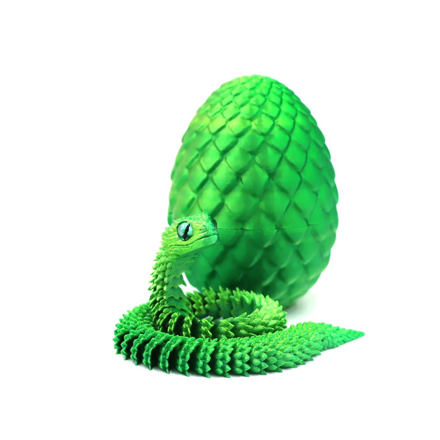 3D Printed Snake Eggs Ornament – Interlocked Desk Sculpture for Visual & Tactile Curiosity