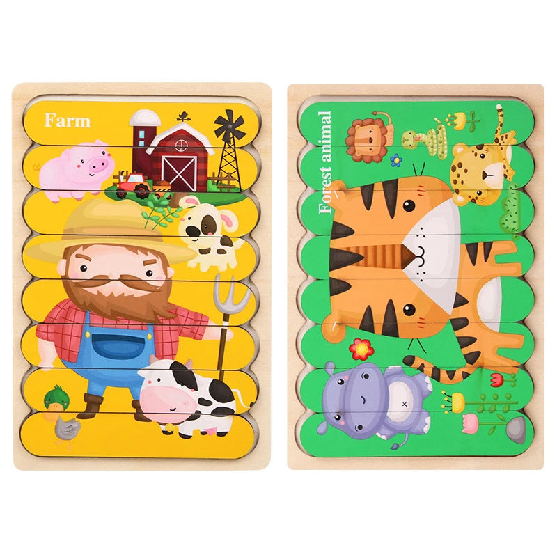 Wooden Strip Puzzle – Calm, Structured Play for Neurodivergent-Friendly Skill Building