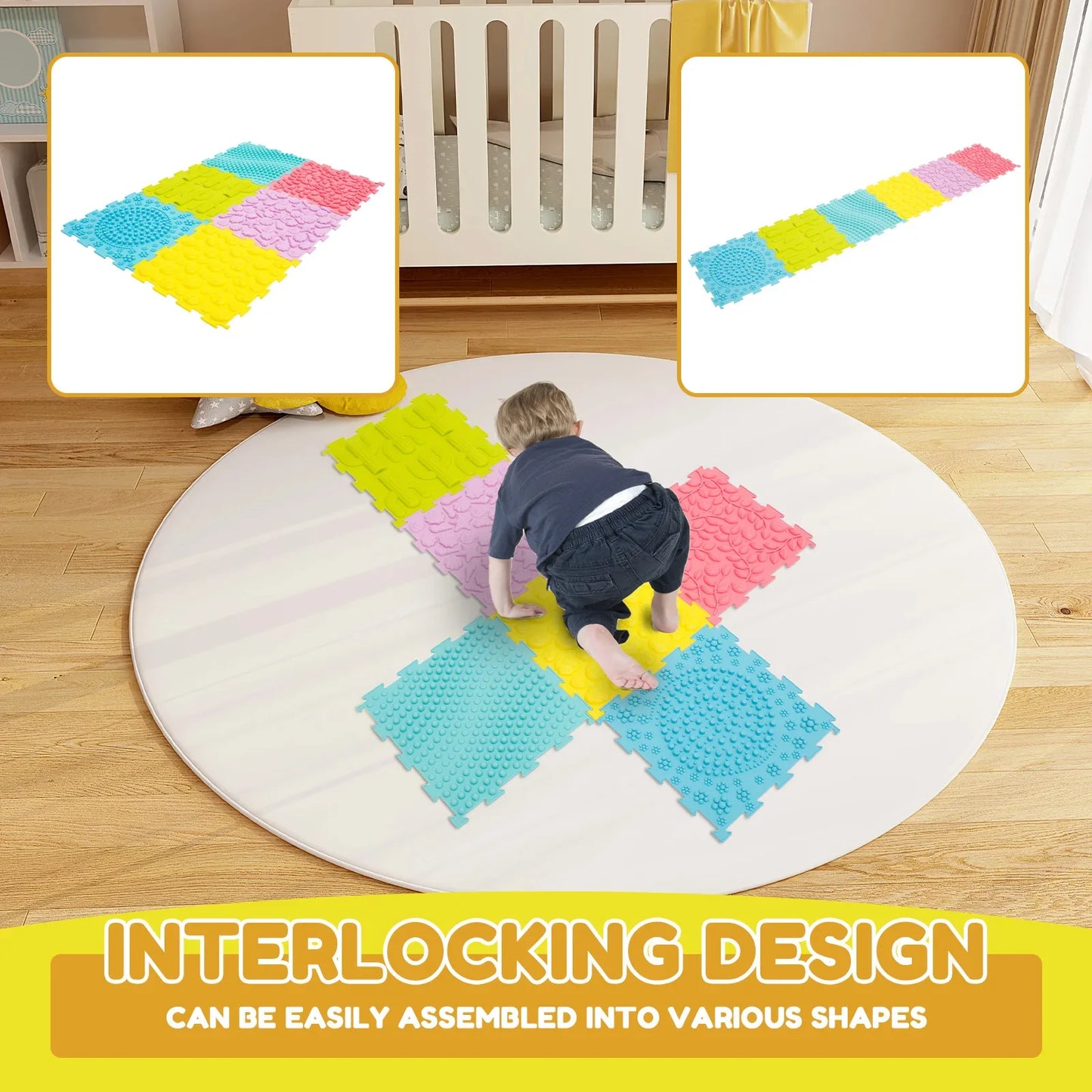 6Pcs Sensory Tactile Mats