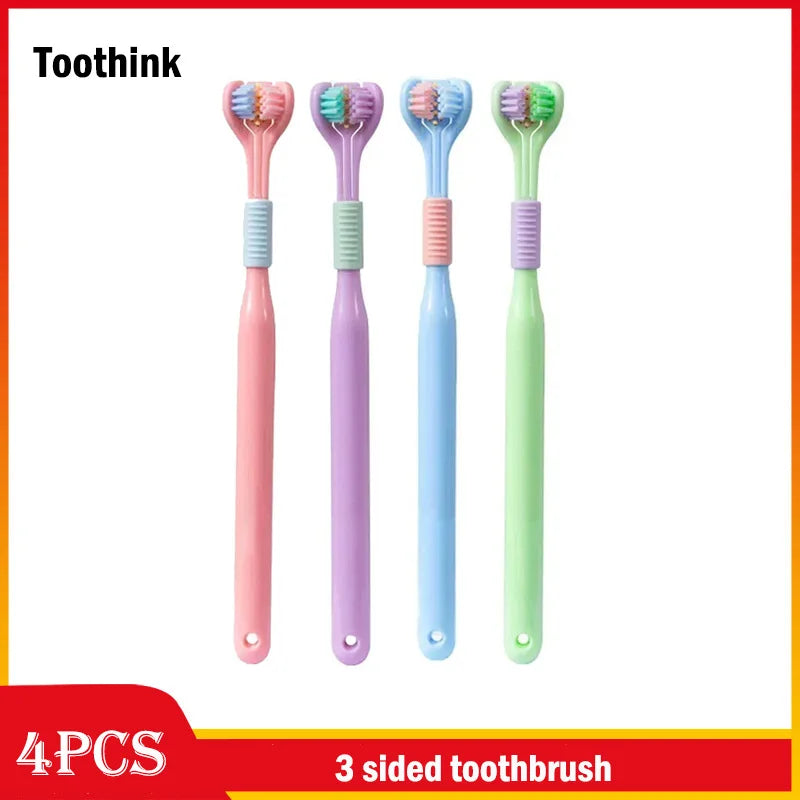 Adult 3-Sided Toothbrush – Ultra-Fine Bristles for Thorough, Gentle Oral Care