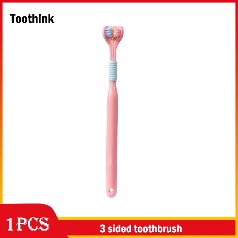 Adult 3-Sided Toothbrush – Ultra-Fine Bristles for Thorough, Gentle Oral Care