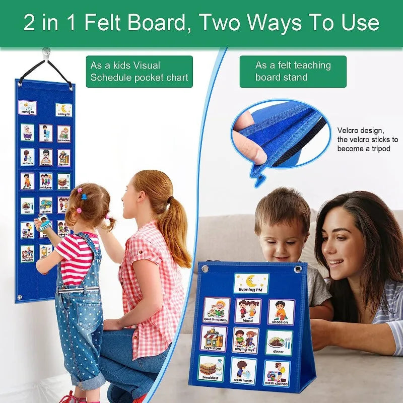 96 Pieces Kids Visual Schedule, Build Predictable Routines with Clarity and Choice