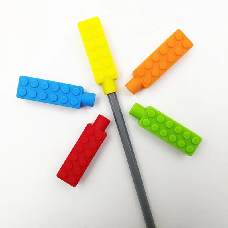 5PCS Silicone Pencil Topper Chew