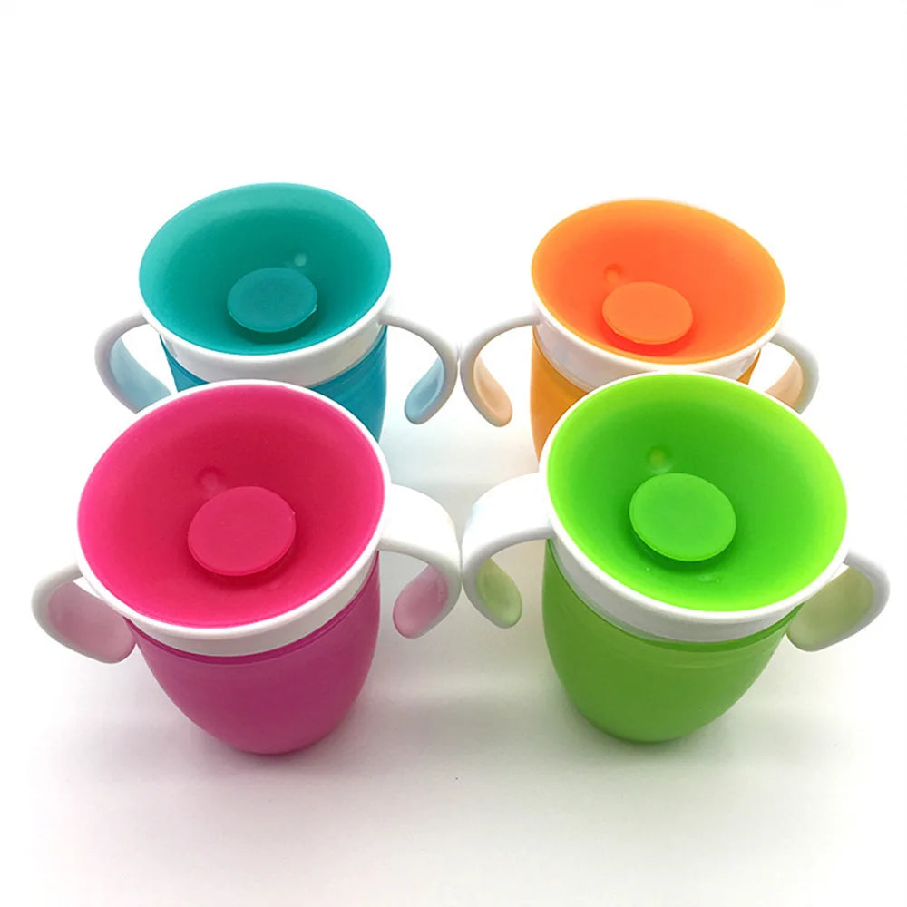 Soft silicone drinking cup designed for sensory-friendly use and independent sipping