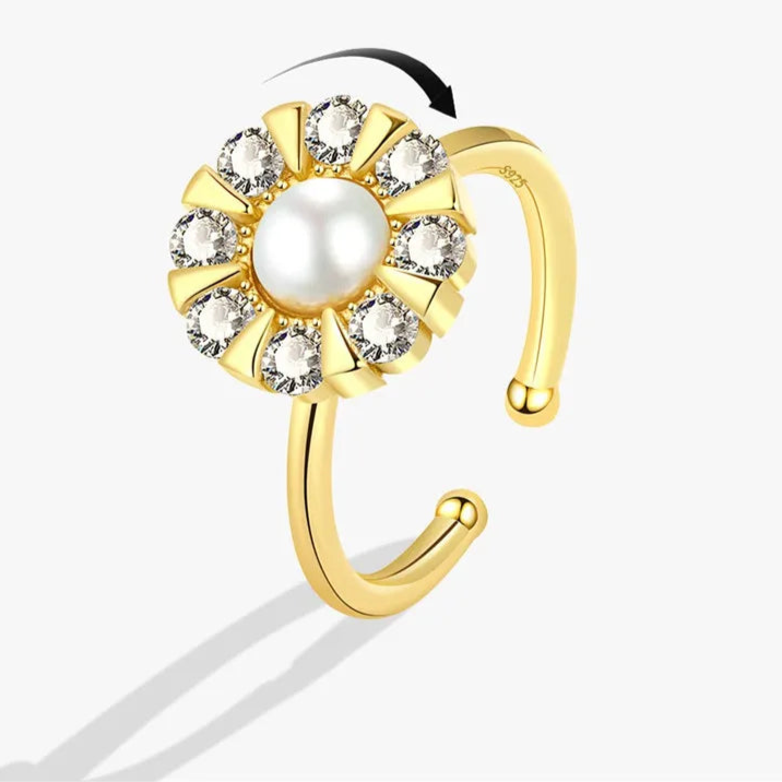 Gold Peral Ring Fidget Spinner