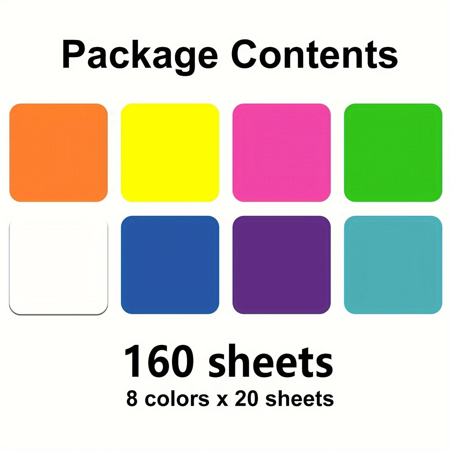 8-Pack Transparent Sticky Notes | Waterproof Self-Adhesive for Clear Organisation