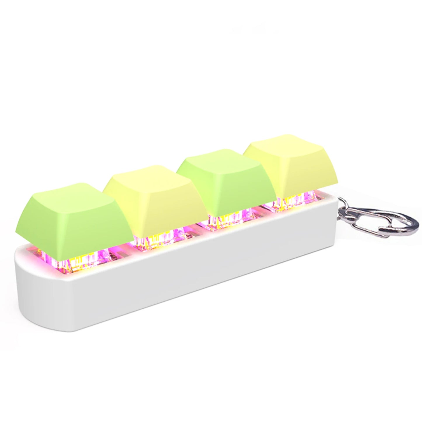 LED Mechanical Key Fidget – 4-Button Shaft Tester for Sensory Grounding & Emotional Regulation