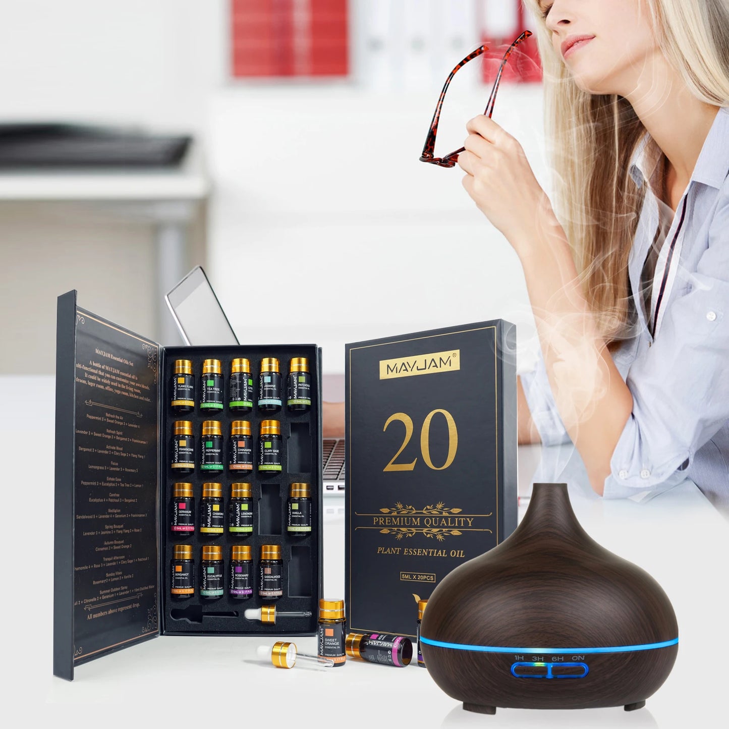 Pure Natural Essential Oils 20pcs Kit | Sensory Wellness for Neurodivergent-Friendly Environments