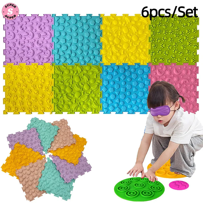 6Pcs Sensory Tactile Mats