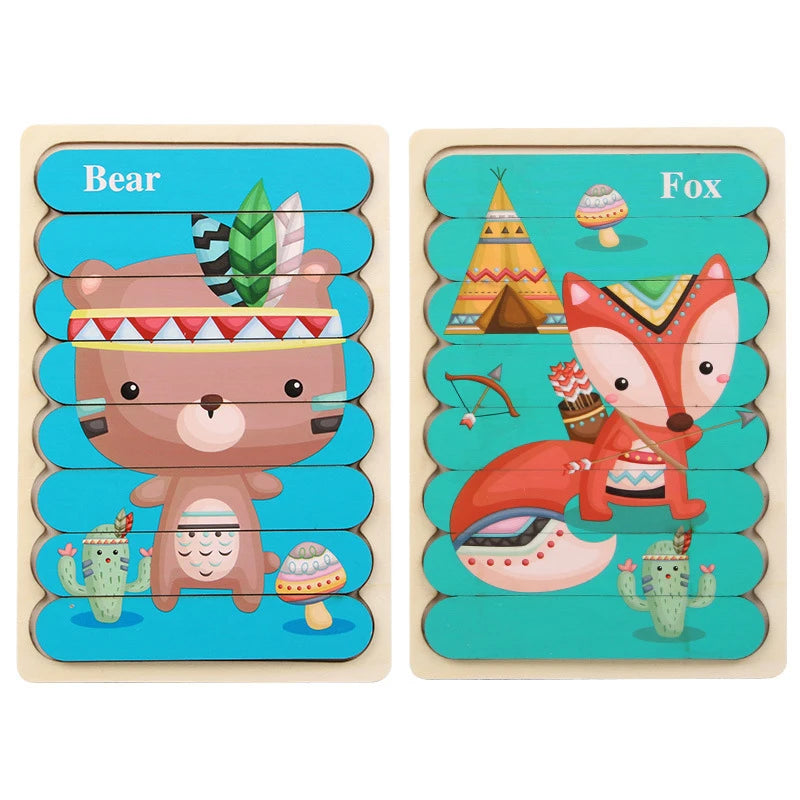 Wooden Strip Puzzle – Calm, Structured Play for Neurodivergent-Friendly Skill Building