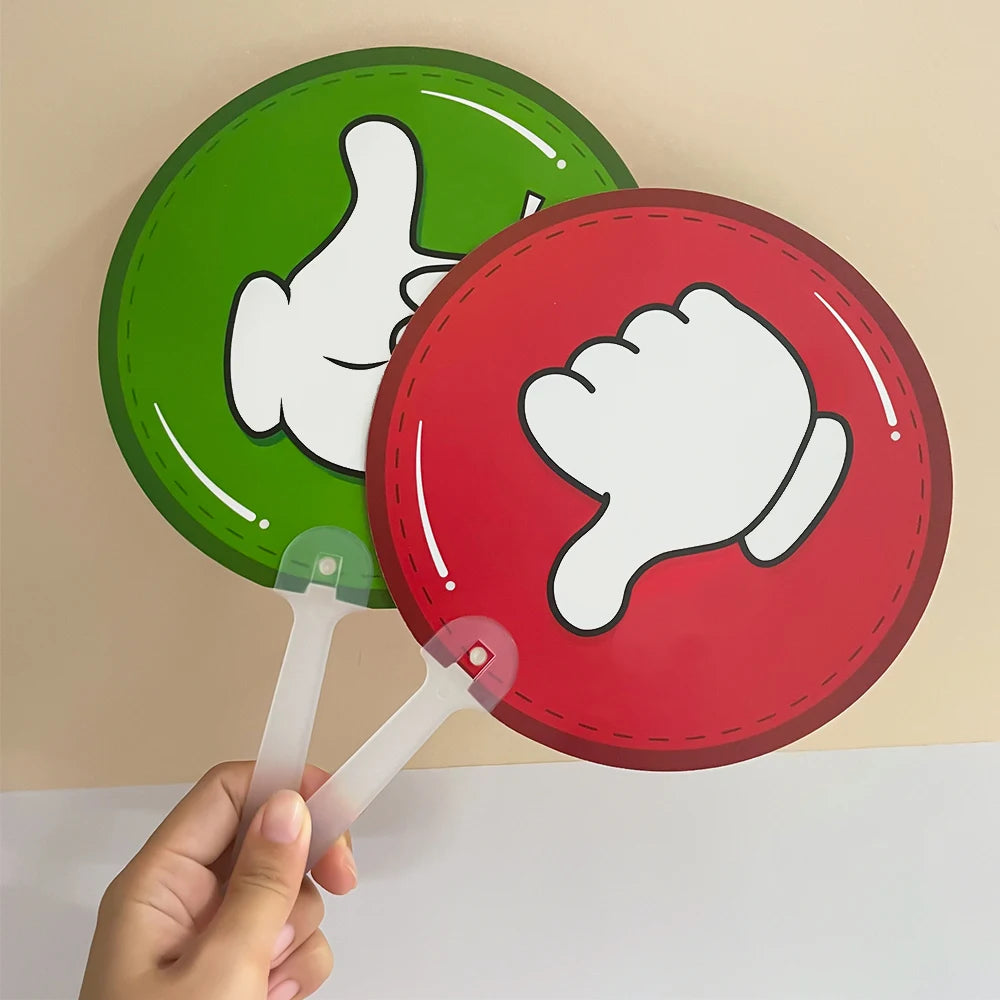 10Pcs Yes No / True False / Thumbs Up Down Paddles