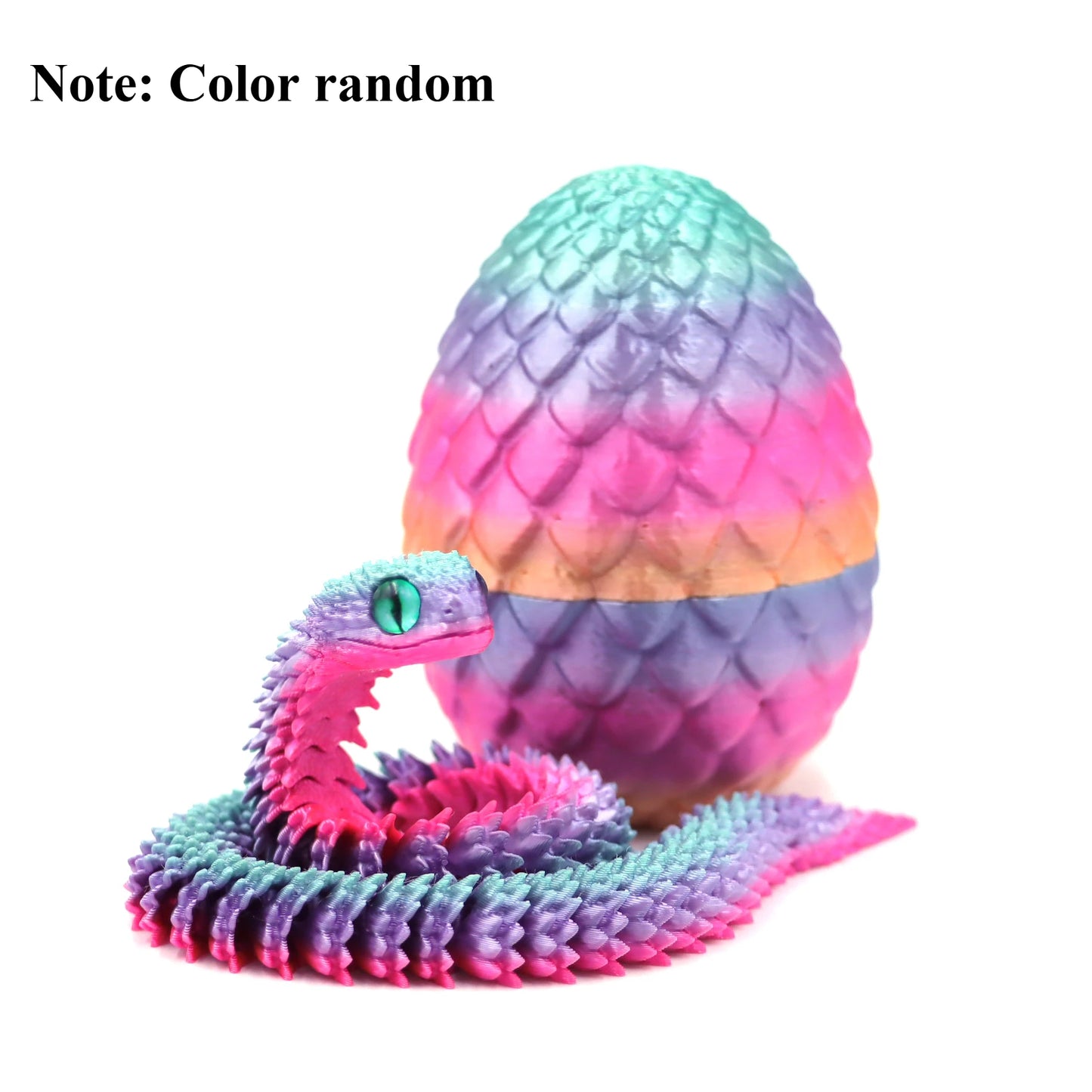 3D Printed Snake Eggs Ornament – Interlocked Desk Sculpture for Visual & Tactile Curiosity
