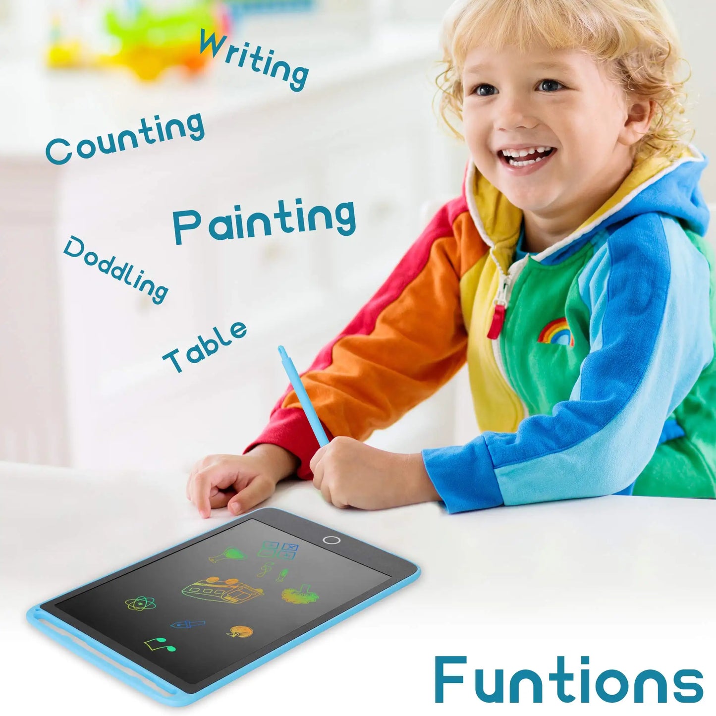 Mess-free digital sketch pad ideal for sensory-friendly and travel use