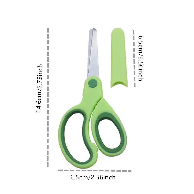 Left-handed Children’s Scissors Safe Sleeved Cutting Tool for Neurodivergent-Friendly Crafting