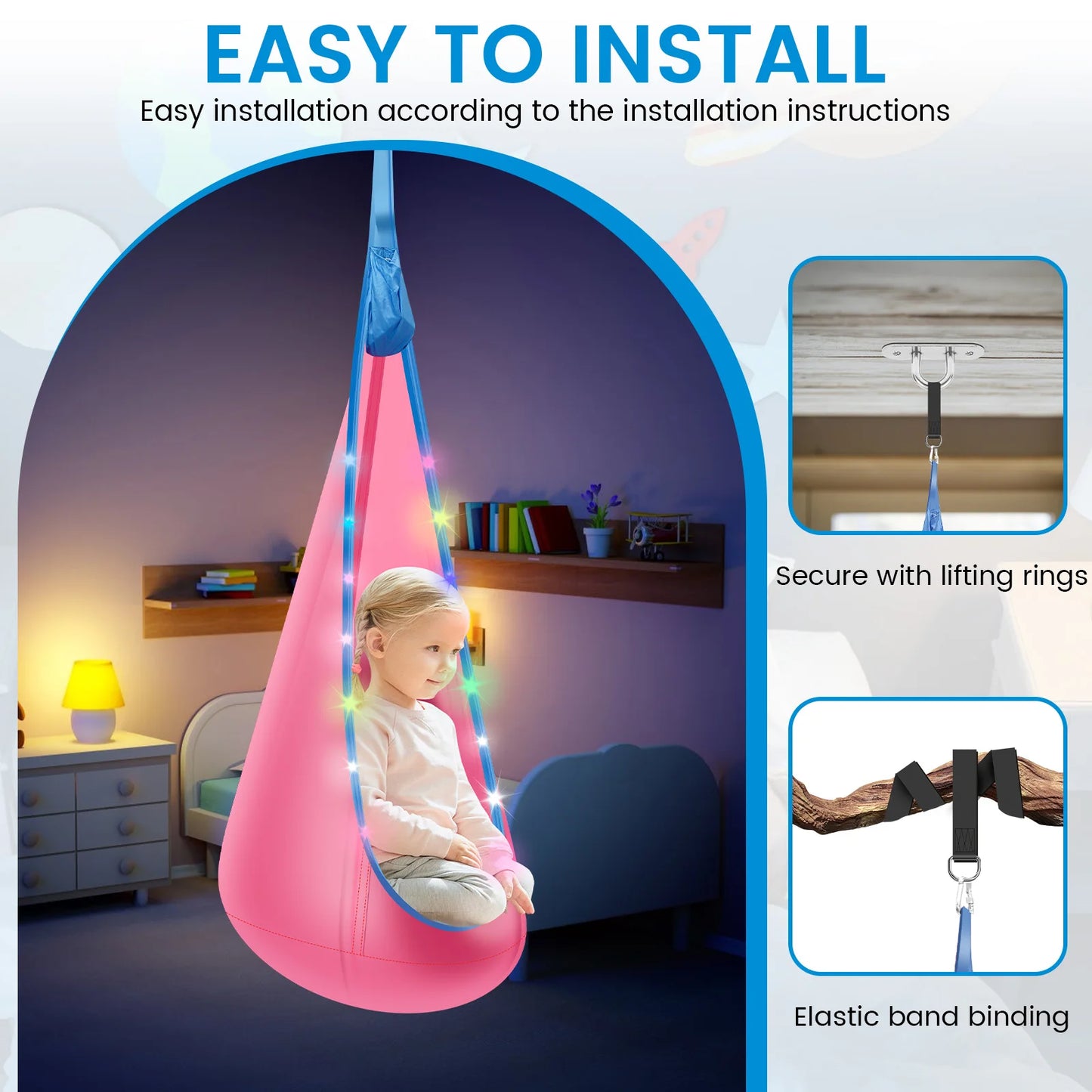Pod Swing Seat With LED Light