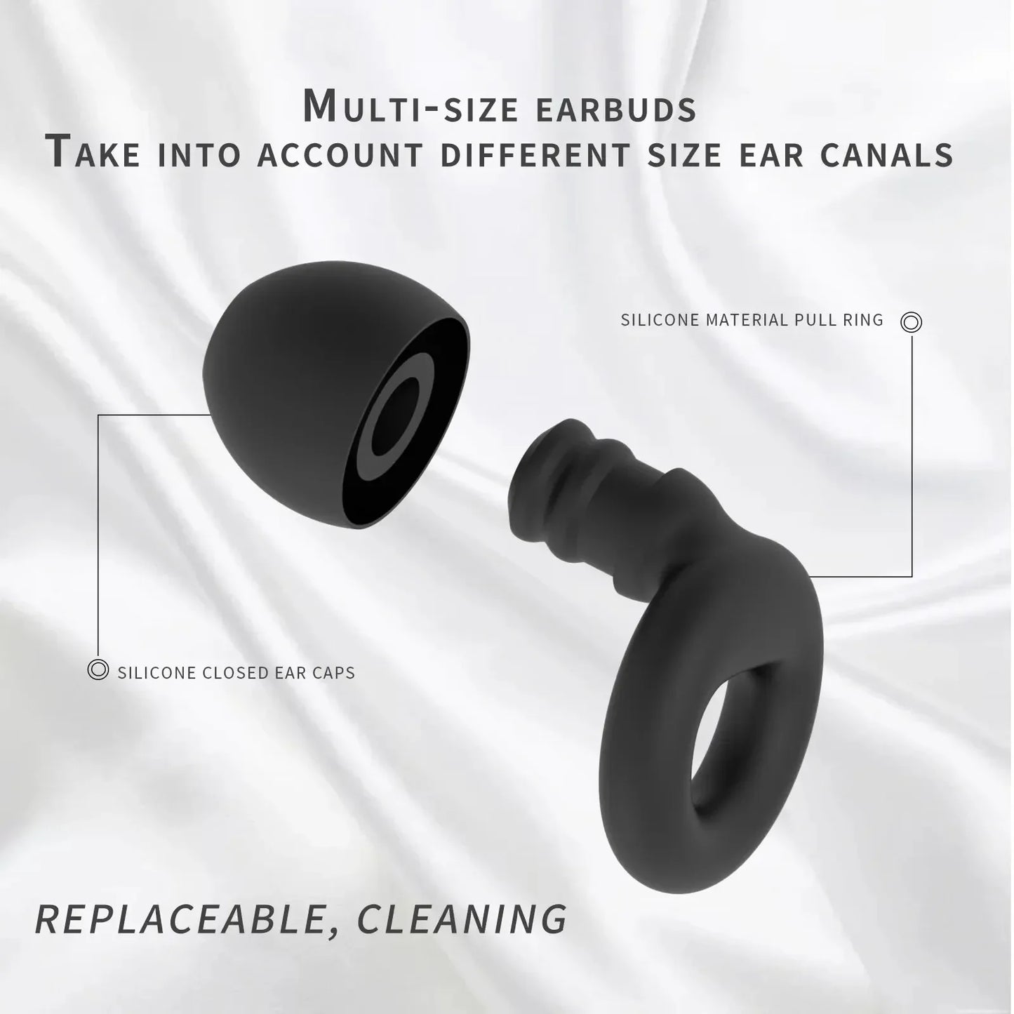 HUAK Silicone Ear Plugs High-Fidelity Noise Reduction for Neurodivergent Teens & Adults