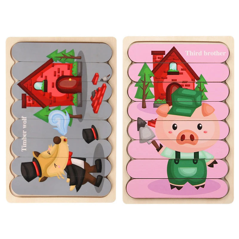 Wooden Strip Puzzle – Calm, Structured Play for Neurodivergent-Friendly Skill Building