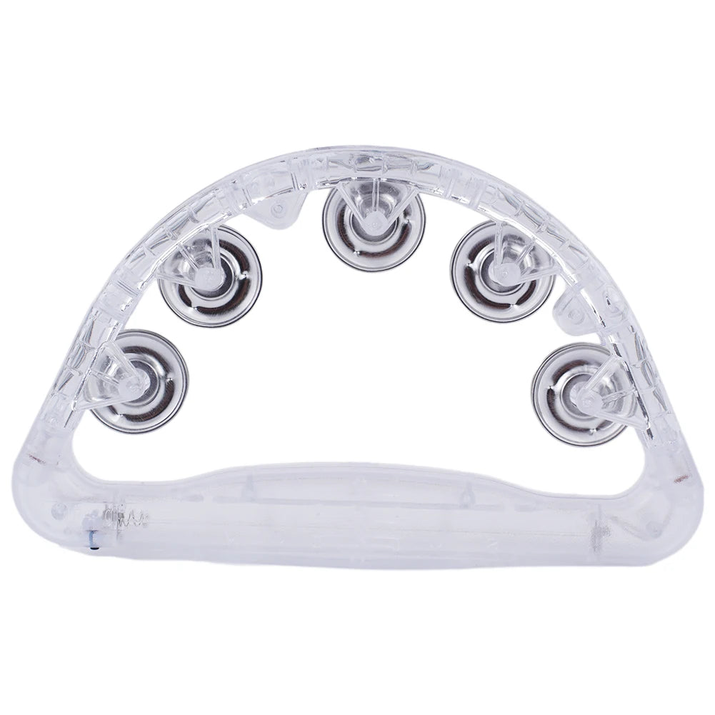 Clear LED Tambourine Clear Light Up Sensory Instrument