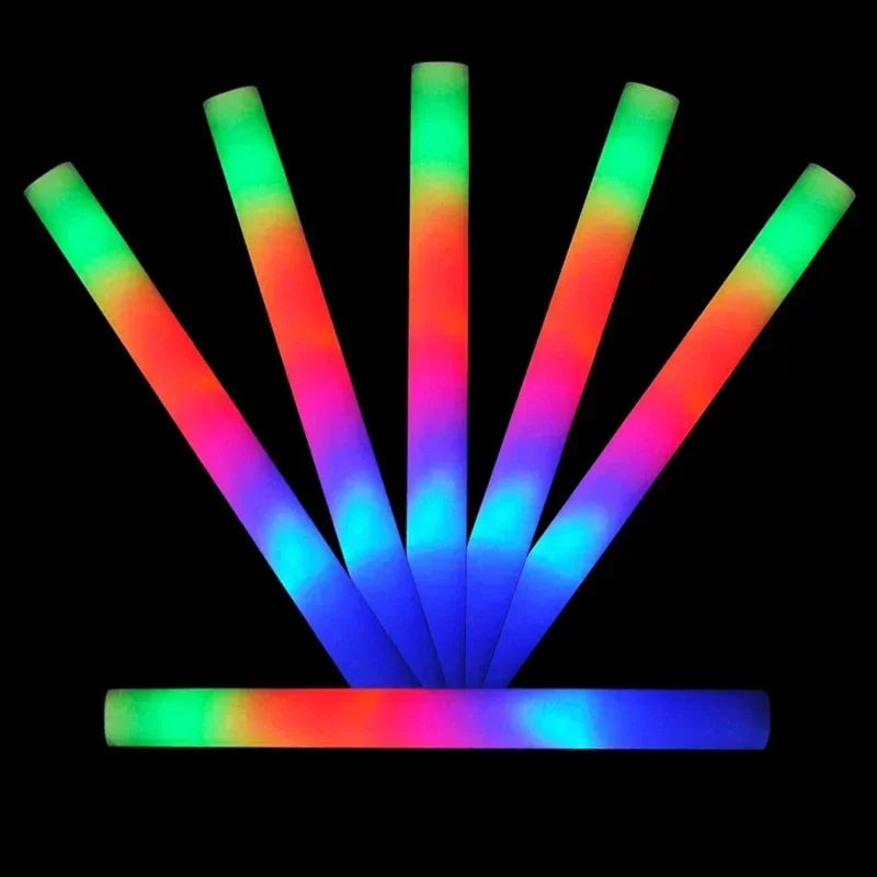 LED glow stick with vivid light output for visual sensory engagement