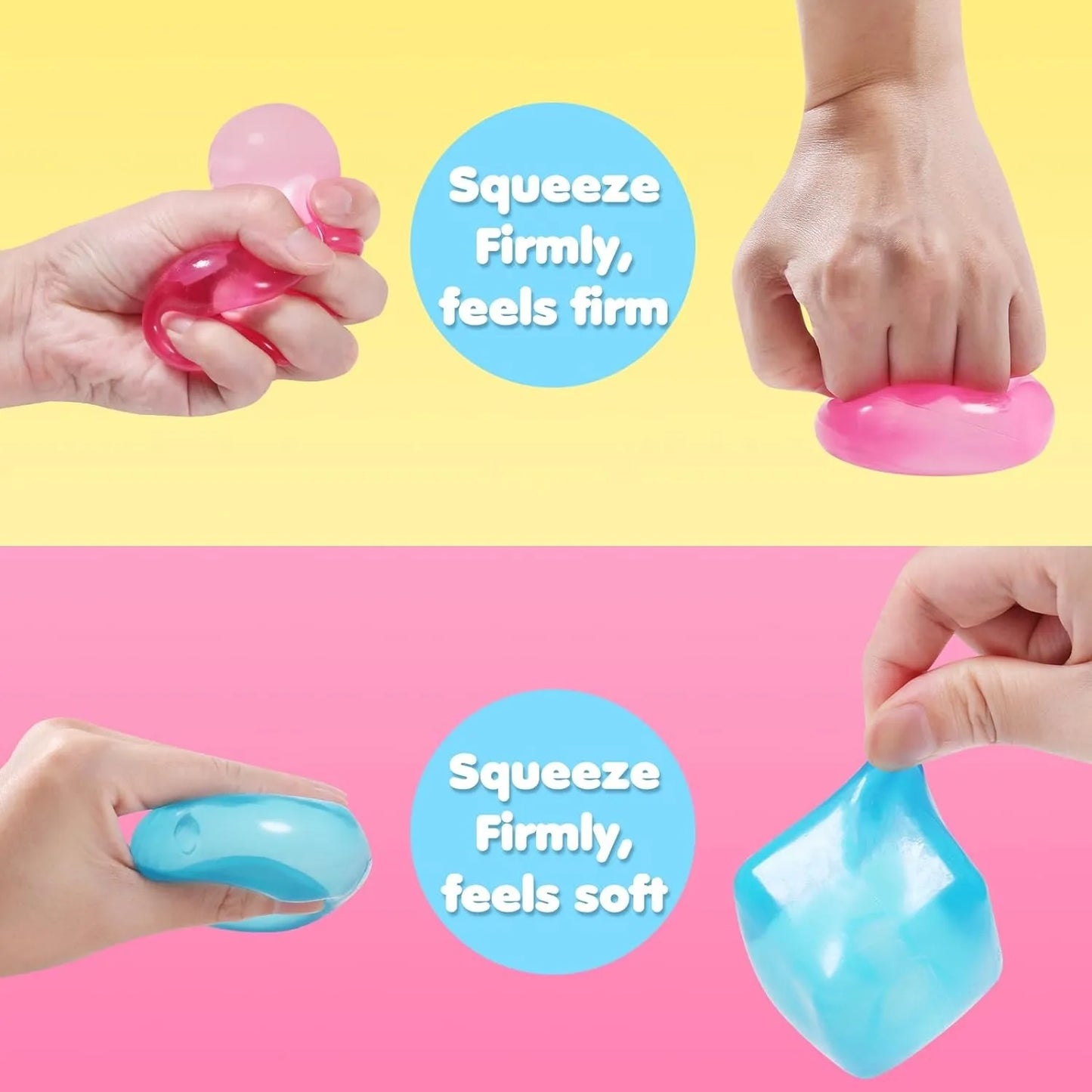 Squishy Ice Cube Fidget Toy, Sensory Gel Relief for Focus & Calm