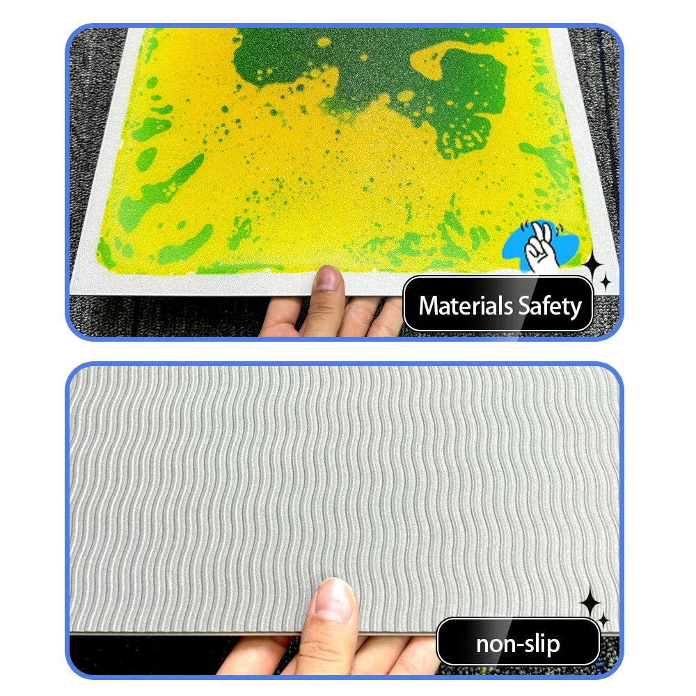 1/4/6/9pcs coloured Liquid Floor Tiles