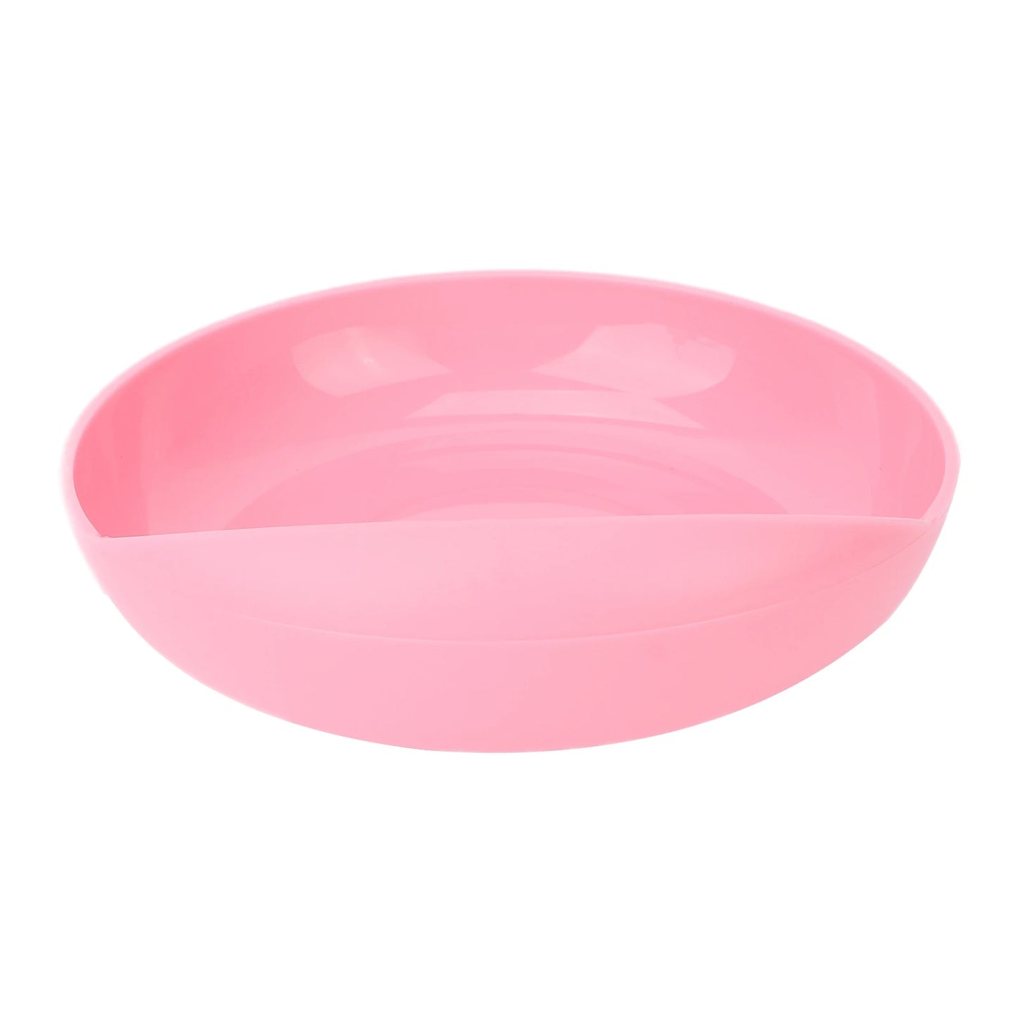 Non-slip suction plate with rounded edges for independent mealtime support