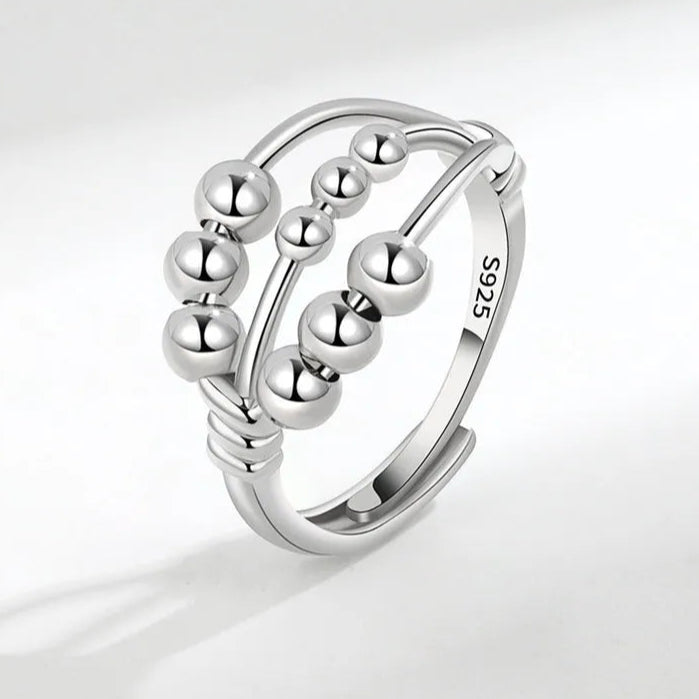 Silver Multi Ball Ring Fidget Spinner