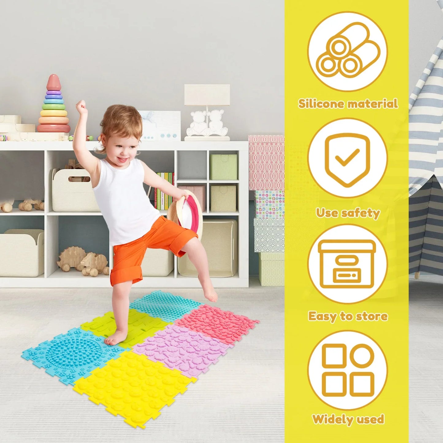 6Pcs Sensory Tactile Mats