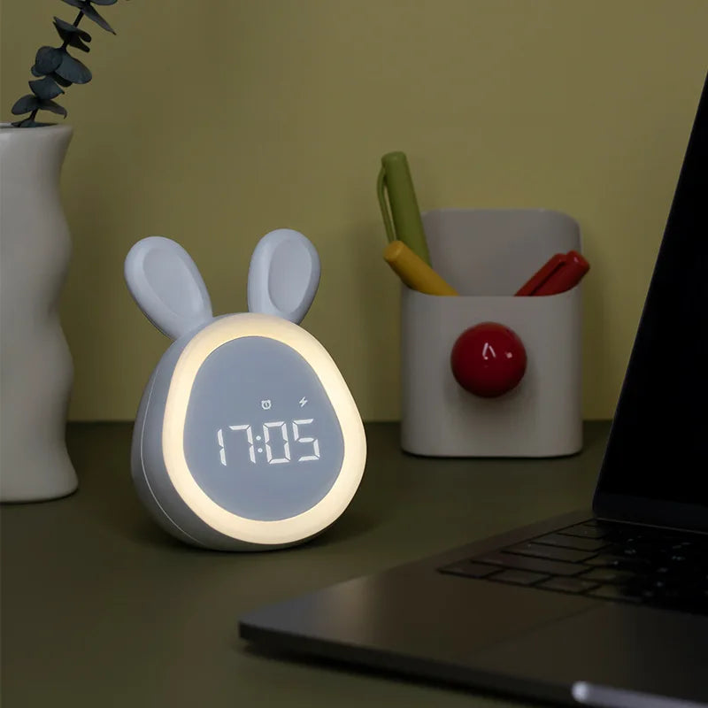Rabbit LED Alarm Clock Night/Wake Up Light