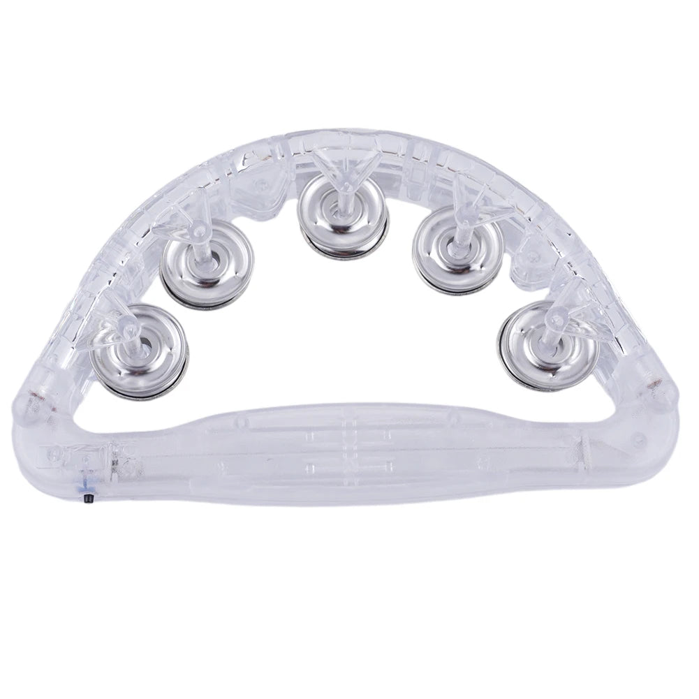 Clear LED Tambourine Clear Light Up Sensory Instrument