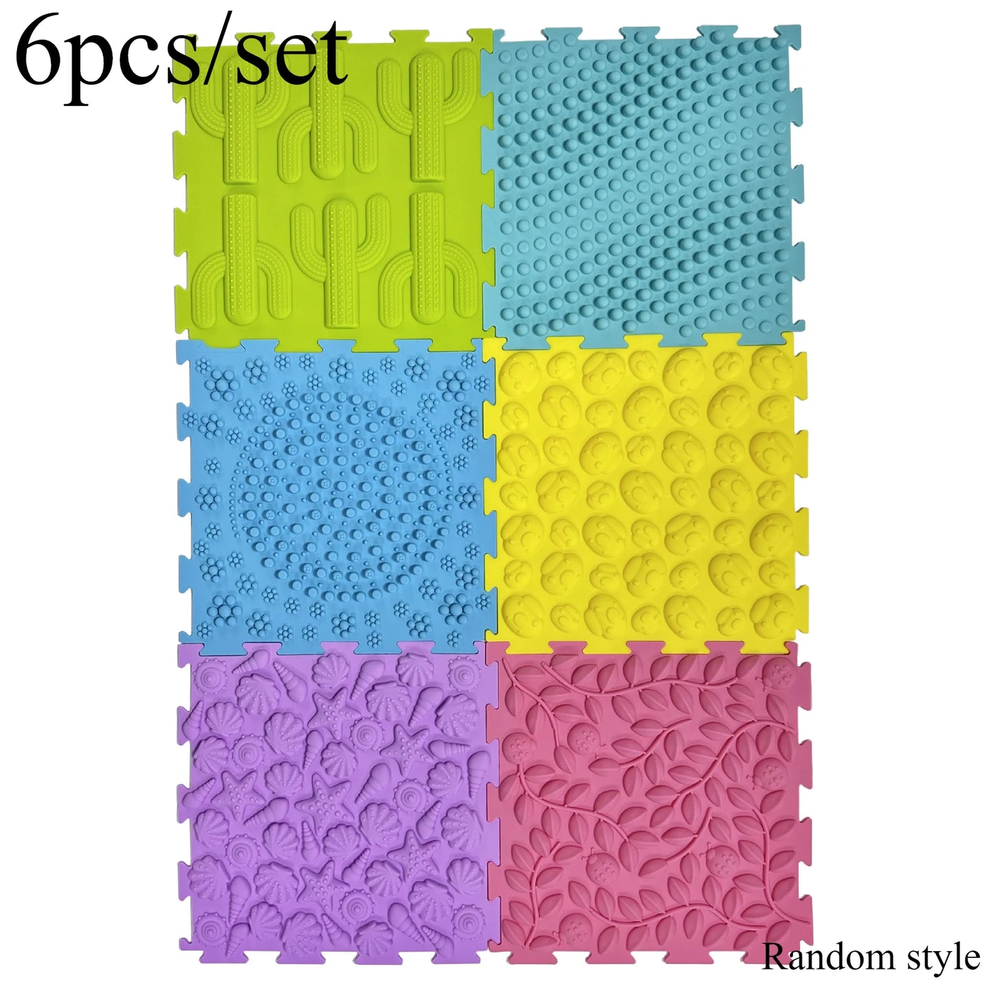 6Pcs Sensory Tactile Mats