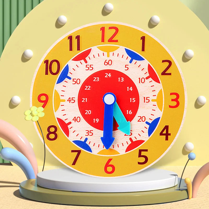 Wooden Clock – Visual Sequencing Toy for Neurodivergent Time Awareness