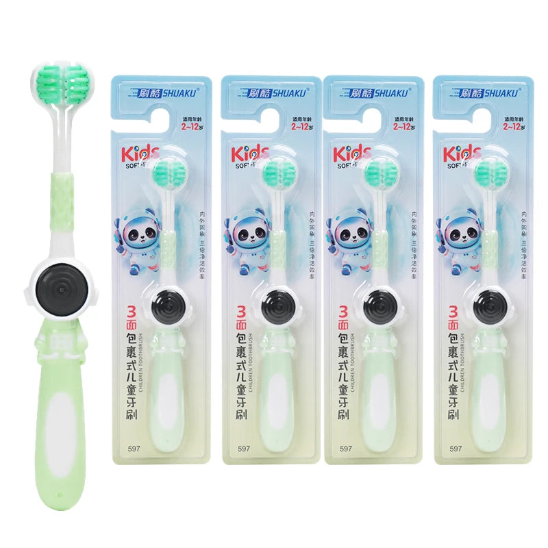 3-Sided Kids Toothbrush – Soft Bristles for Effective, Sensory-Safe Cleaning
