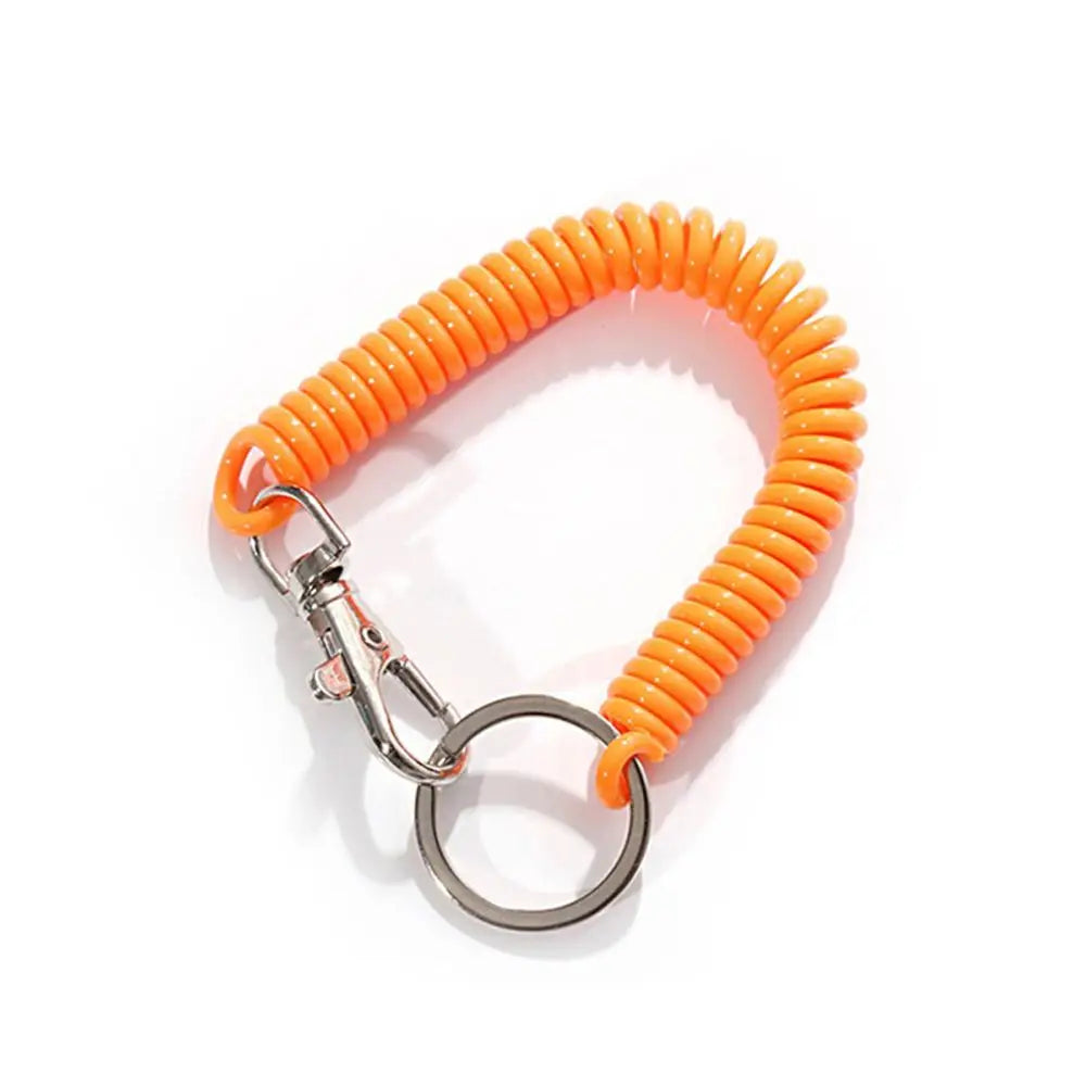 Spiral Elastic Spring Rope Keychain- Tangle-Free Secure Carry