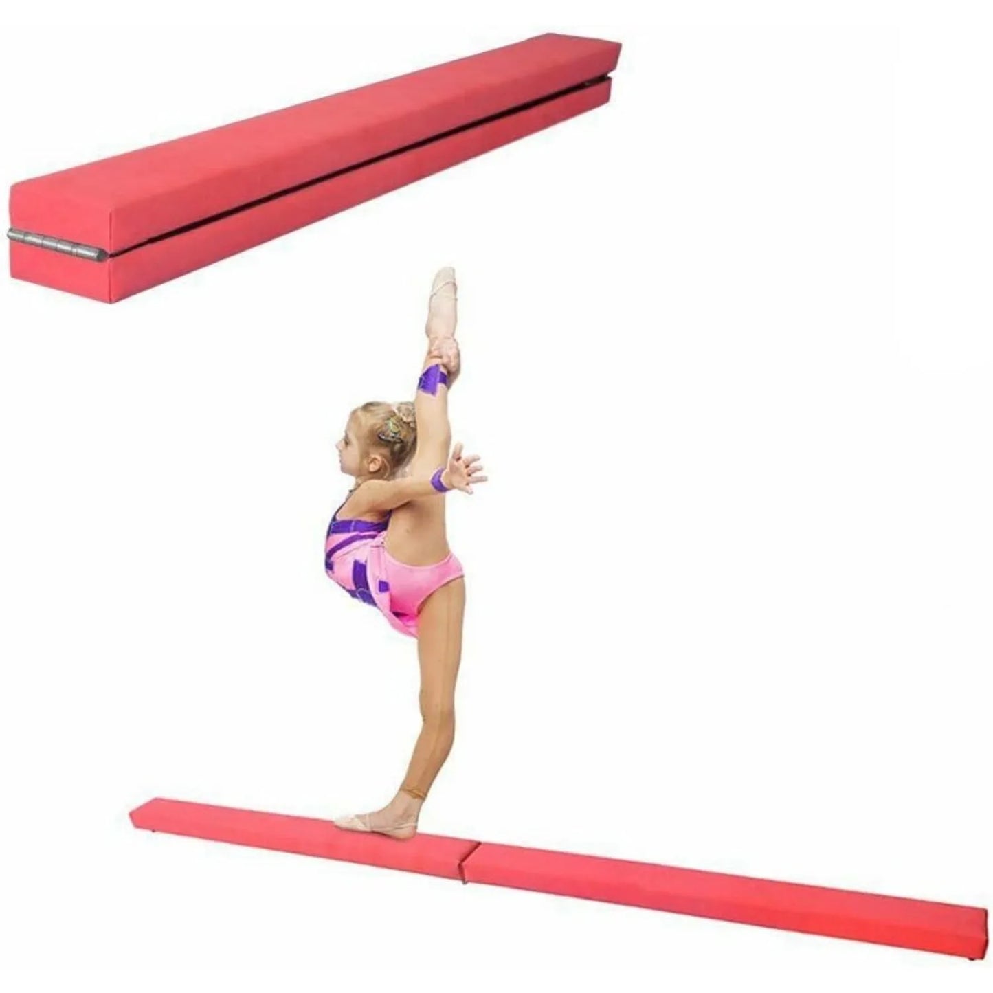 Folding Balance Beam 7FT Faux Suede, Empower Movement & Regulation with Soft-Touch Stabilityvement & Regulation with Soft-Touch Stability