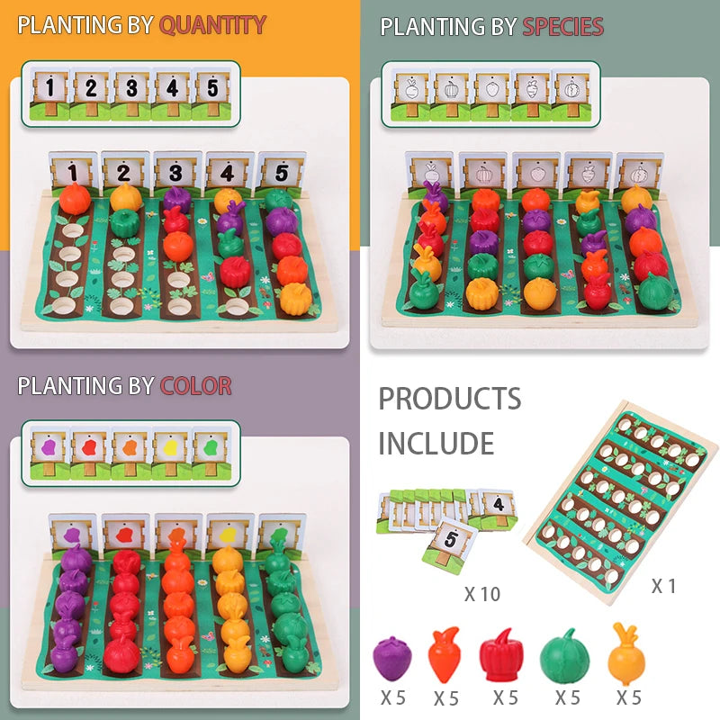 Fruits & Vegetable Math Sorting & Counting Number Game