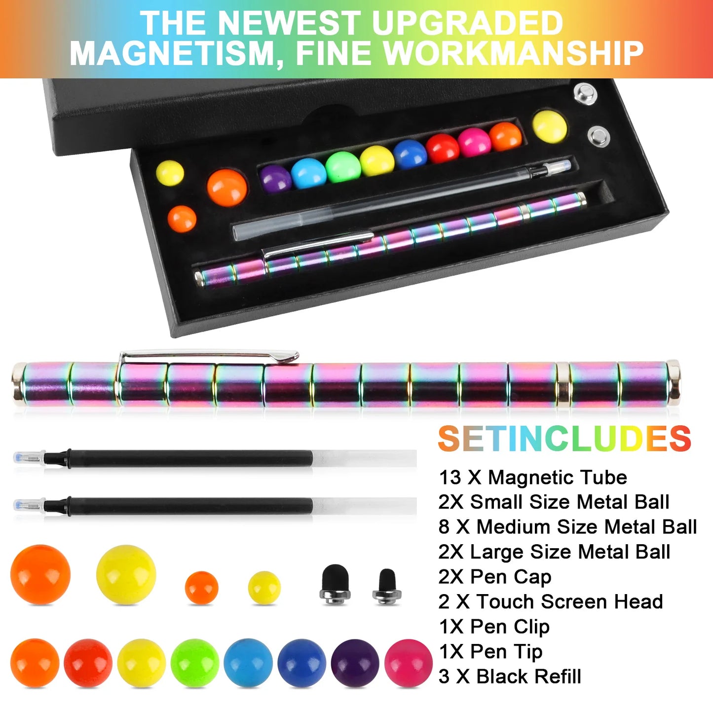 Multifunctional Magnet Fidget Pen – Modular Desk Accessory (Adults Only