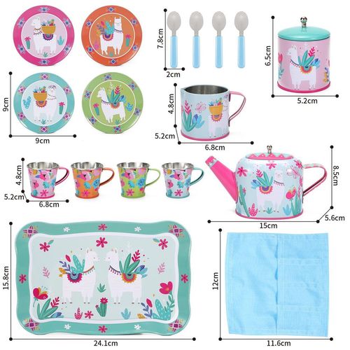SOKA 18pc Tin Tea Set – Llama Edition