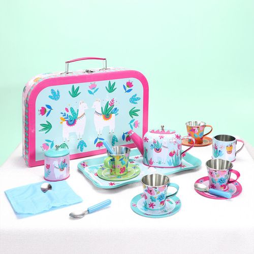 SOKA 18pc Tin Tea Set – Llama Edition