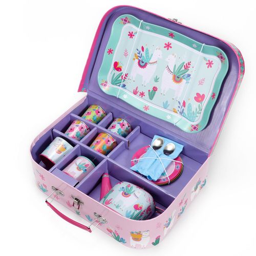 SOKA 18pc Tin Tea Set – Llama Edition