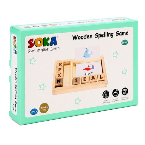 SOKA® Wooden Spelling Game – Memory, Focus & Language Skills for Ages 3+